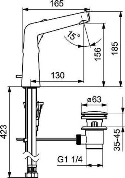 Hansa HANSADESIGNO Waschtisch-Einhand-Einlochbatterie, DN 15 Chrom, 51892283 -Bad Zubehörgeschäft hav s51892283 s 1280x1280