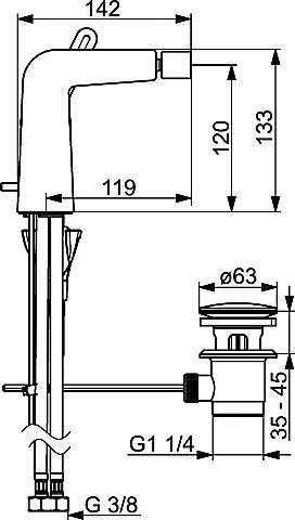 Hansa HANSADESIGNO Einhand-Einlochbatterie, DN 15 Für Sitzwaschbecken Chrom, 51983283 2 Hansa HANSADESIGNO Einhand-Einlochbatterie, DN 15 Für Sitzwaschbecken Chrom, 51983283 – Bild 2