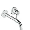 Hansgrohe Waschtischmischer Unterputz Axor Uno FS Bügelgriff BN Langer Auslauf Brushed Nickel, 38122
