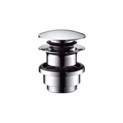 Hansgrohe Ablaufventil Push-Open Axor DN32 Chrom Mit Überlaufloch Chrom, 51300000