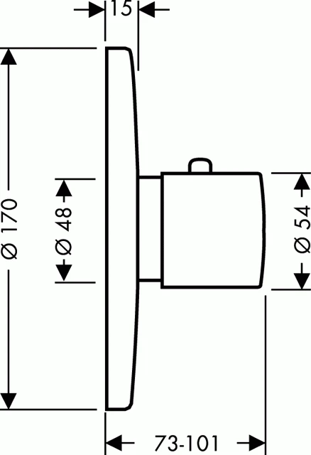 Hansgrohe Ecostat Thermostatmischer Unterputz Fertigset Chrom Zylindrischer Griff 15711000 2 Hansgrohe Ecostat Thermostatmischer Unterputz Fertigset Chrom Zylindrischer Griff 15711000 – Bild 2