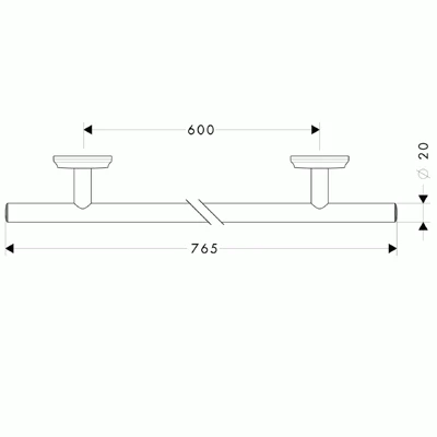 Hansgrohe Logis C Badetuchhalter 600mm Chrom 41616000 2 Hansgrohe Logis C Badetuchhalter 600mm Chrom 41616000 – Bild 2