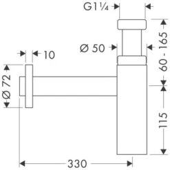 Hansgrohe Design Siphon Flowstar S Axor Chrom, 51305000