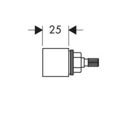 Hansgrohe Verlängerung Unterputz-Ventil Axor 25mm Chrom, 92990000 -Bad Zubehörgeschäft hgv 18 hmb00765 tif 1280x1280