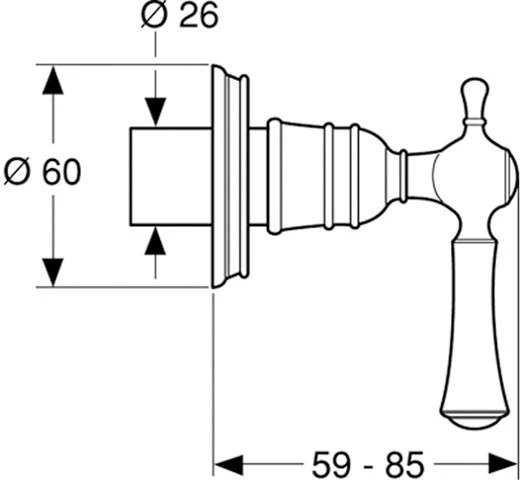 JADO UP-Ventil G1/2 U.G3/4 LIGHTHOUSE Hebelgriff Antik Chrom, A3786F6 2 JADO UP-Ventil G1/2 U.G3/4 LIGHTHOUSE Hebelgriff Antik Chrom, A3786F6 – Bild 2