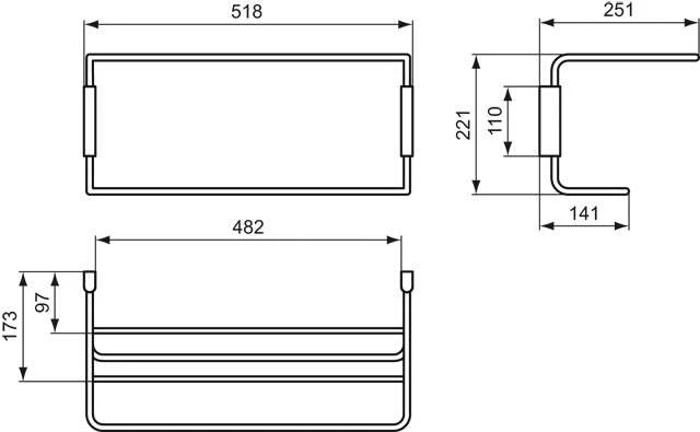 Ideal Standard Connect Badetuchablage, Chrom, A9161AA 2 Ideal Standard Connect Badetuchablage, Chrom, A9161AA – Bild 2