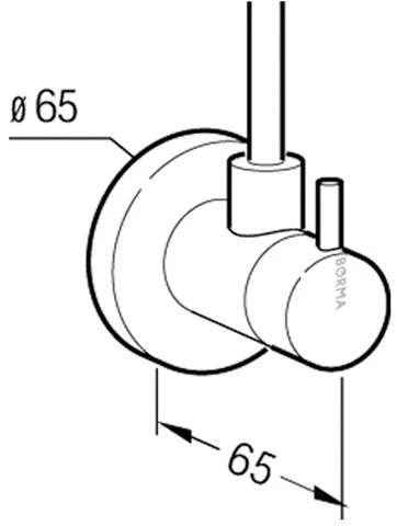 JADO GEOMETRY Design-Eckventil 1/2'' Chrom, F1316AA 2 JADO GEOMETRY Design-Eckventil 1/2'' Chrom, F1316AA – Bild 2