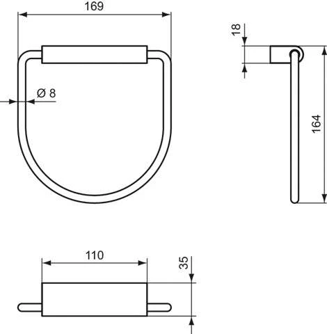 Ideal Standard Connect Handtuchring (schwenkbar), Chrom, N1384AA 2 Ideal Standard Connect Handtuchring (schwenkbar), Chrom, N1384AA – Bild 2