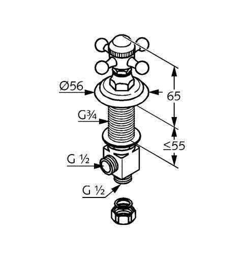 KLUDI Seitenventil Cold ADLON Standmontage Vergoldet 23Kt 518174520 2 KLUDI Seitenventil Cold ADLON Standmontage Vergoldet 23Kt 518174520 – Bild 2