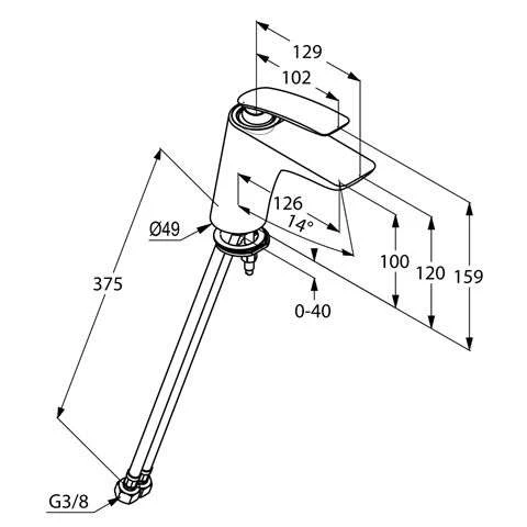 KLUDI Waschtisch-Einhandmischer DN 10 BALANCE Ohne Ablaufgarnitur Chrom 520260575 2 KLUDI Waschtisch-Einhandmischer DN 10 BALANCE Ohne Ablaufgarnitur Chrom 520260575 – Bild 2