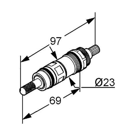 KLUDI Temperaturregeleinheit Ersatzteil Für 35100,35101 Neutral 7447000-00 2 KLUDI Temperaturregeleinheit Ersatzteil Für 35100,35101 Neutral 7447000-00 – Bild 2