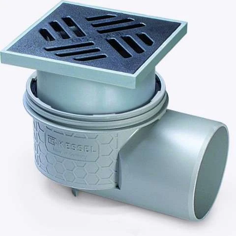 KESSEL Ablauf Practicus 45110.40 DN100 Seitlich, Rost Schwarz 138x138 2 KESSEL Ablauf Practicus 45110.40 DN100 Seitlich, Rost Schwarz 138x138 – Bild 2