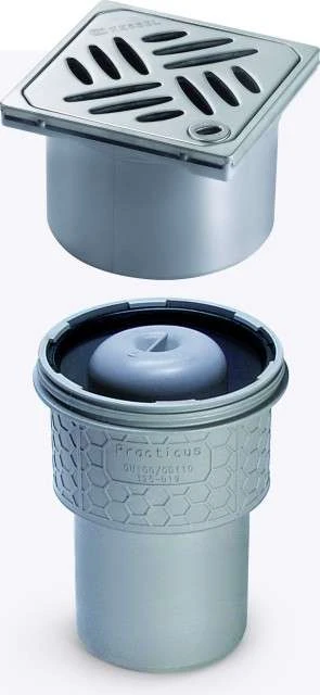 KESSEL Objektablauf Practicus 45250.63 DN50 Senkrecht, Designrost KESSEL 1 KESSEL Objektablauf Practicus 45250.63 DN50 Senkrecht, Designrost KESSEL