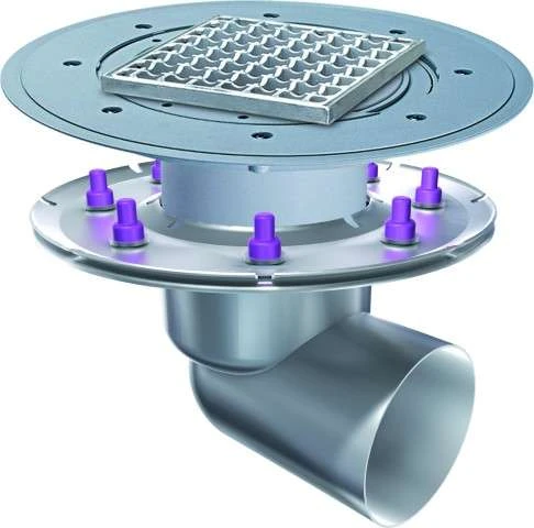 KESSEL Ablauf Ferrofix 54220.21 DN 100 Seitlich Vario, Gitter, 138x138mm 2 KESSEL Ablauf Ferrofix 54220.21 DN 100 Seitlich Vario, Gitter, 138x138mm – Bild 2