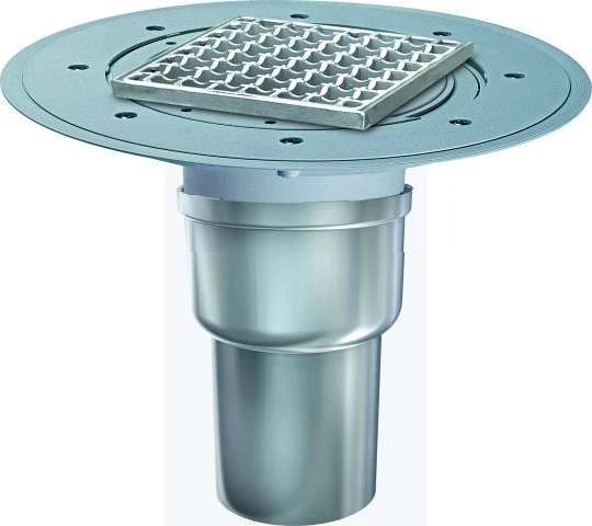 KESSEL Ablauf Ferrofix 54410.21 DN 100 Seitlich Edelstahl, 138x138mm 2 KESSEL Ablauf Ferrofix 54410.21 DN 100 Seitlich Edelstahl, 138x138mm – Bild 2