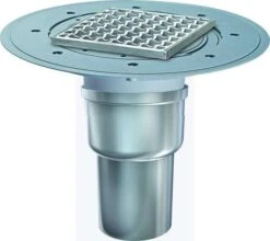 KESSEL Ablauf Ferrofix 54410.21 DN 100 Seitlich Edelstahl, 138x138mm