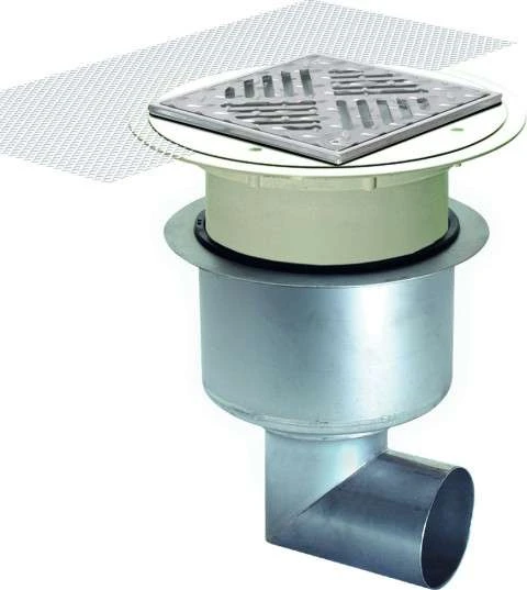 KESSEL Ablauf Ferrofix 55350.52 DN100,seitlich,Schlitzrost,200x200 1 KESSEL Ablauf Ferrofix 55350.52 DN100,seitlich,Schlitzrost,200x200