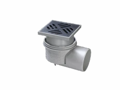 KESSEL Ablauf Practicus 45110.40 DN100 Seitlich, Rost Schwarz 138x138