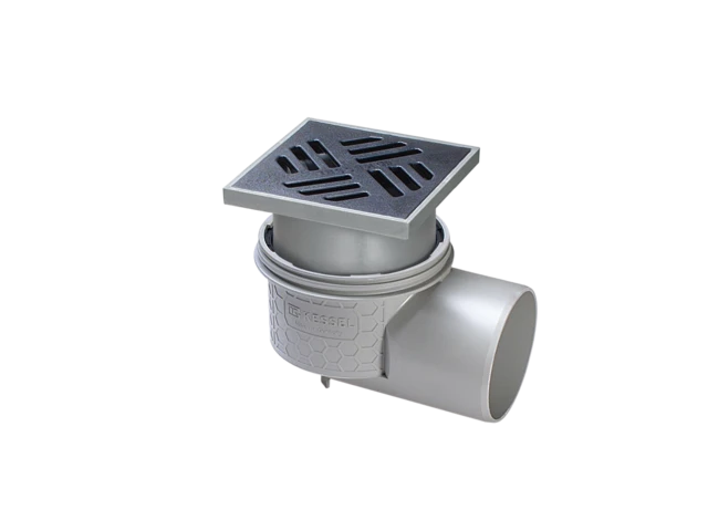 KESSEL Ablauf Practicus 45110.40 DN100 Seitlich, Rost Schwarz 138x138 1 KESSEL Ablauf Practicus 45110.40 DN100 Seitlich, Rost Schwarz 138x138