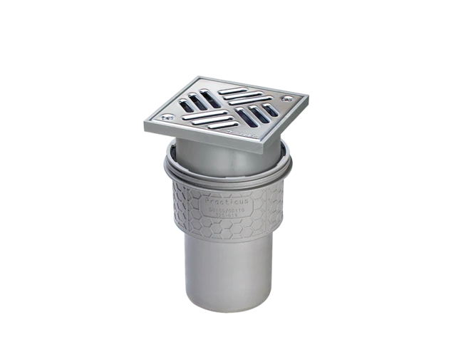 KESSEL Ablauf Practicus 45210.11 DN100 Senkrecht, Rost Edelstahl 138x138 1 KESSEL Ablauf Practicus 45210.11 DN100 Senkrecht, Rost Edelstahl 138x138