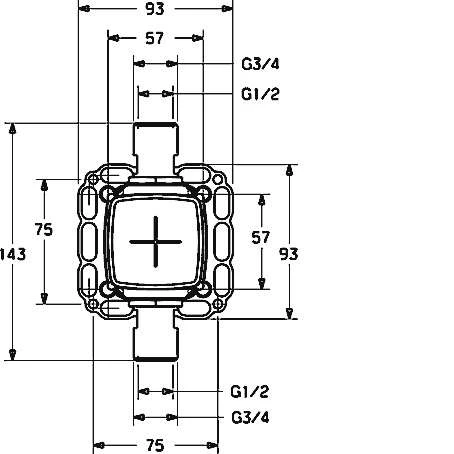 HANSA Rohrunterbrecher Unterputzeinbaukörper 44800000 Zu 4481 Und 4482 2 HANSA Rohrunterbrecher Unterputzeinbaukörper 44800000 Zu 4481 Und 4482 – Bild 2